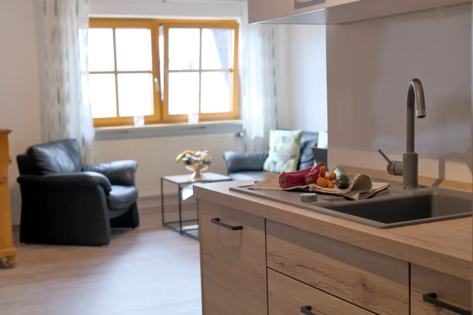 Ferienwohnung 3 - Blick in den Wohnbereich